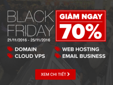 HostVN giảm giá 70% cho các dịch vụ dịp Black Friday