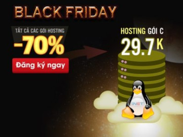 iNET Khuyến mại 70% Hosting ngày Black Friday